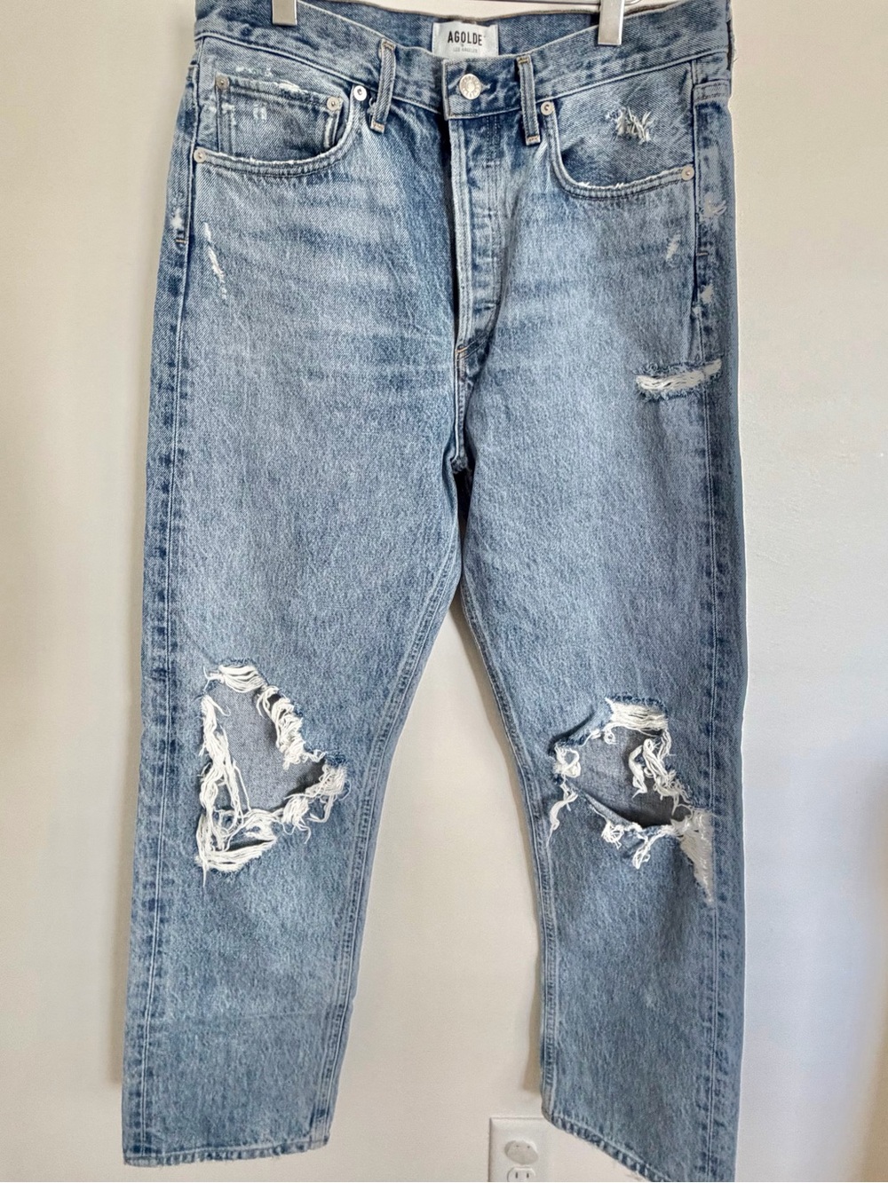 AGOLDE 90s Distressed Straight leg Jean /Denim Size 28
